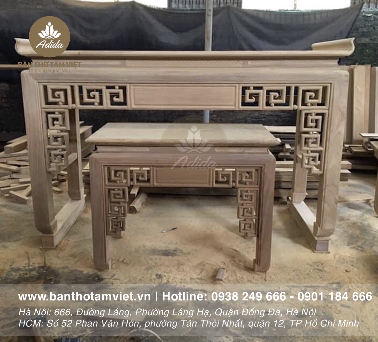 xưởng sản xuất bàn thờ Tâm Việt