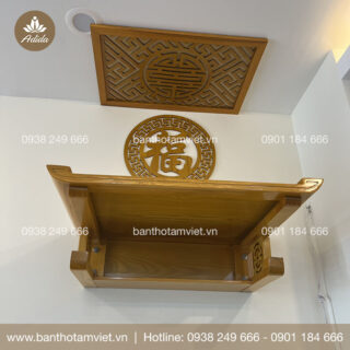 bàn thờ treo tường gỗ sồi màu hiện đại tr092