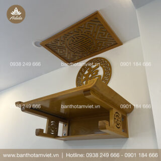 bàn thờ treo tường gỗ sồi màu hiện đại TR092