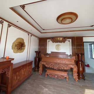 phòng thờ gỗ hương