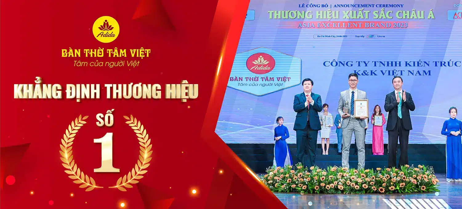 Bàn thờ Tâm Việt đạt danh hiệu thương hiệu suất sắc châu Á